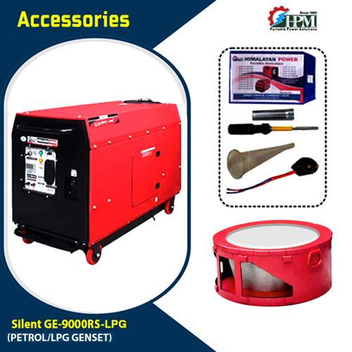 10 KVA World’s Most Powerful & Most Light Weight Portable Generator LPG, Petrol & LPG RUN, Recoil & Self Start Model Silent GE-9000RS 